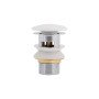 Донний клапан Pop-up для біде з переливом 70х70х110 mm White Qtap
