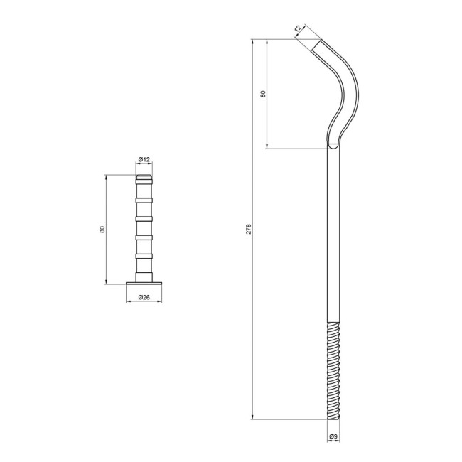Кріплення Thermo Alliance Standart на чавунний радіатор 10х280 мм SD113280