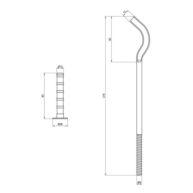Кріплення Thermo Alliance Standart на чавунний радіатор 10х280 мм SD113280
