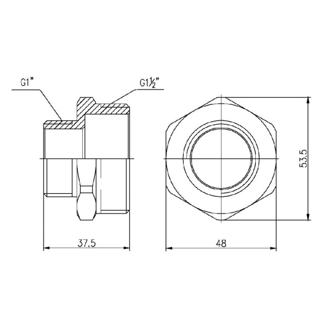 Ніпель редукційний Thermo Alliance Forte 1 1/2х1" SF3594025