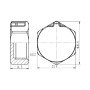 Заглушка Thermo Alliance Forte 1/2" ЗР хром SF353H15