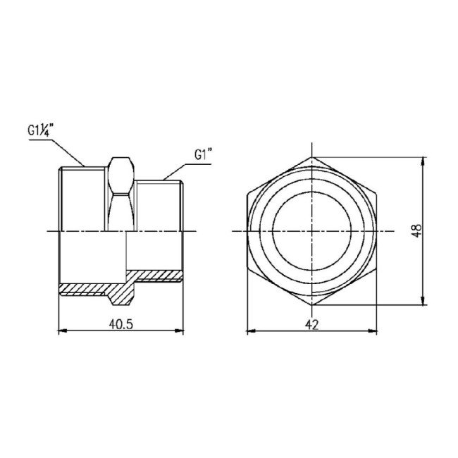 Ніпель редукційний Thermo Alliance Forte 1 1/4х1" SF3593225