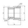 Муфта редукційна Thermo Alliance Forte 1/2"х3/8" ВВ SF357159