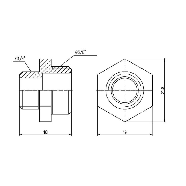 Ніпель редукційний Thermo Alliance Forte 3/8"х1/4" SF35996