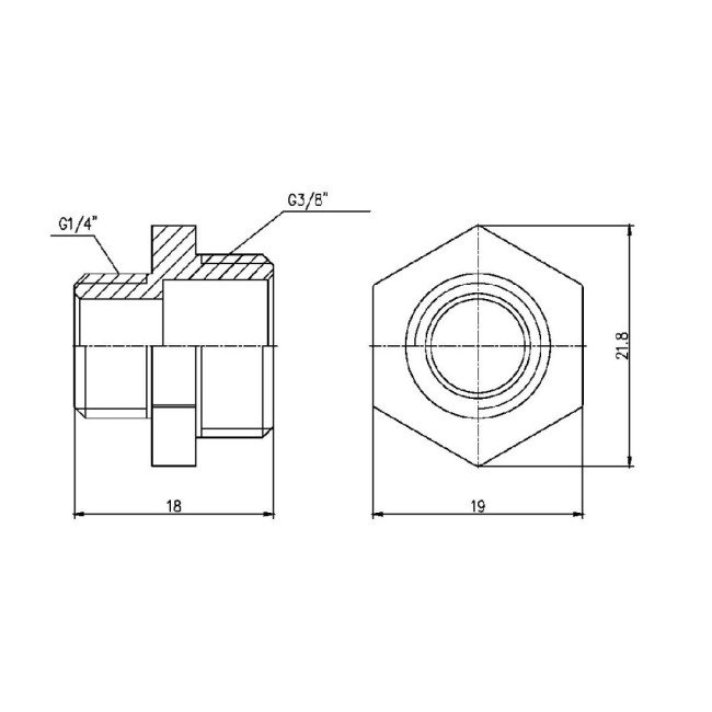 Ніпель редукційний Thermo Alliance Forte 3/8"х1/4" SF35996