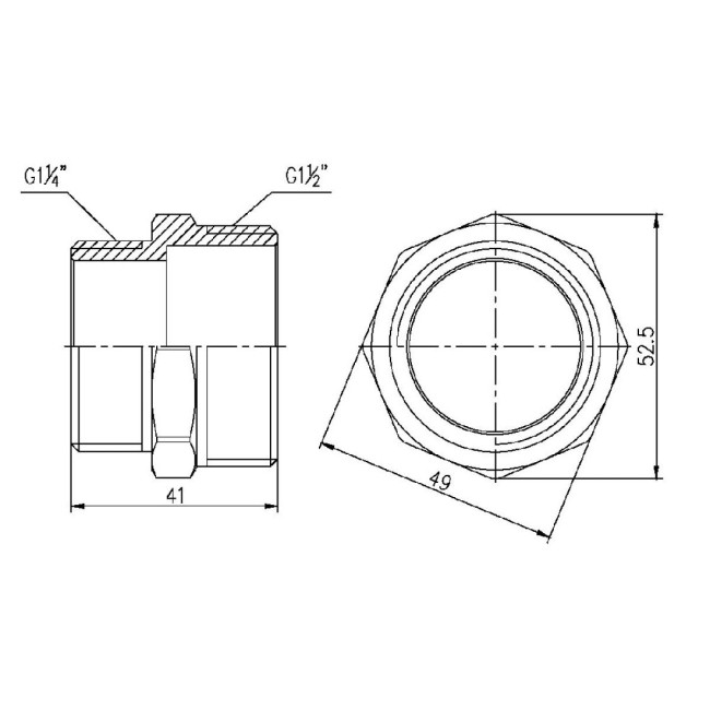 Ніпель редукційний Thermo Alliance Forte 1 1/2"х11/4" SF3594032