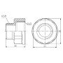 Перехід Thermo Alliance Forte 1/2"х3/8" ВЗ SF360159