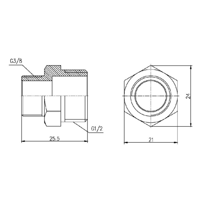 Ніпель редукційний Thermo Alliance Forte 1/2"х3/8" SF359159