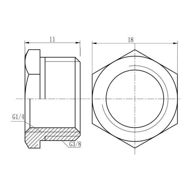 Футорка Thermo Alliance Forte 3/8"х1/4" ЗВ SF37496
