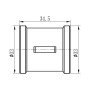 Муфта Thermo Alliance Forte 3/4" ВВ хром SF356H20