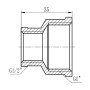 Муфта редукційна Thermo Alliance Forte 1"х1/2" ВВ SF3572515