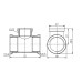 Тройник редукционный Thermo Alliance Forte 3/4"х1/2"х3/4" ВВ SF362201520
