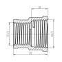 Муфта редукційна Thermo Alliance Forte 1/2"х3/4" ВВ SF3572015