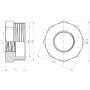 Футорка Thermo Alliance Forte 1" 1/2х3/4" ЗВ SF3744020