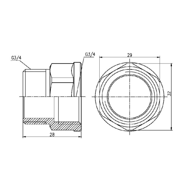 Перехід Thermo Alliance Forte 3/4" ВЗ SF3602020