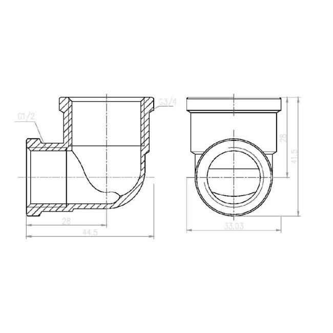 Кут редукційний Thermo Alliance Forte 1/2"х3/4" ВВ SF3692015