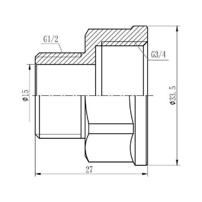 Перехід Thermo Alliance Forte 3/4"х1/2" ВЗ SF3602015