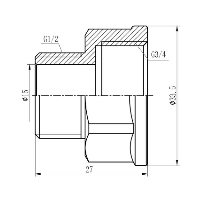 Перехід Thermo Alliance Forte 3/4"х1/2" ВЗ SF3602015