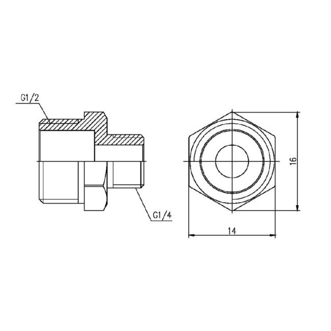 Ніпель редукційний Thermo Alliance Forte 1/2"х1/4" SF359156