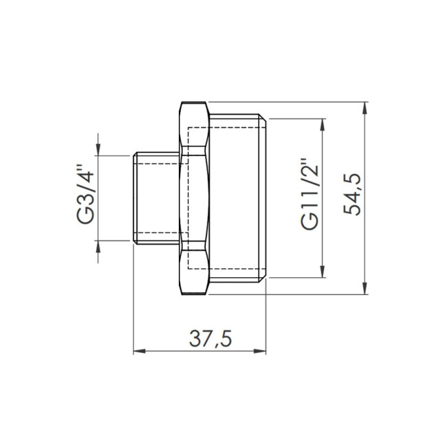 Ніпель редукційний Thermo Alliance Forte 1 1/2х3/4" SF3594020