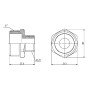 Ніпель редукційний Thermo Alliance Forte 1" х1/2" SF3592515