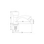 Кран на одну воду для раковини Brinex BW 0221