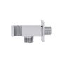 Підключення з тримачем для шланга Qtap Spojeni прямоугольне QTCRMBH130 Chrome (Fixsit)