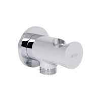 Подключение с держателем для шланга Qtap Spojeni округлое QTCRMBH030 Chrome