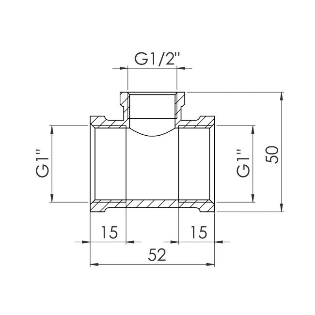 Трійник редукційний Thermo Alliance Forte 1"х1/2"х1" ВВ SF362251525
