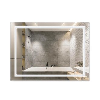 Зеркало Qtap Mideya (DC-F904) 800х600 с LED-подсветкой Touch, с диммером QT2078F904W