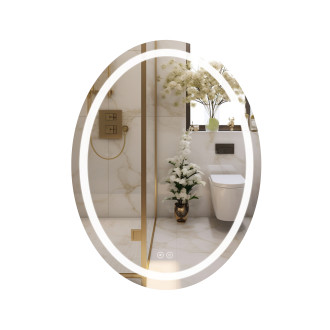 Зеркало Qtap Mideya (DC-F801) 600х800 с LED-подсветкой Touch, с антизапотеванием, диммером QT2078F801W
