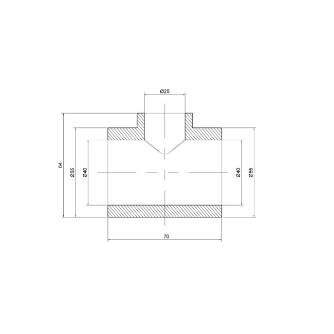 Трійник PPR Thermo Alliance 40х25х40