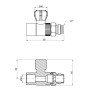 Кран кульовий радіаторний PPR Thermo Alliance 20х1/2" прямий