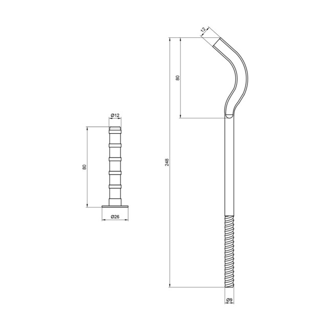 Кріплення Thermo Alliance Standart на чавунний радіатор 10х250 мм SD113250