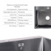 Акційний набір Lidz: мийка H6050B інтегрована Brushed Black PVD 3,0/1,0 мм + Змішувач Aria для кухні з гнучким виливом (k35) Black