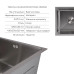 Акційний набір Lidz: мийка H4843 Brushed 3,0/1,0 мм + Змішувач Aria для кухні з гнучким виливом (k35) Grey