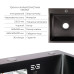 Акційний набір Lidz: мийка H5050B інтегрована Brushed Black PVD 3,0/1,0 мм + Змішувач Aria для кухні з гнучким виливом (k35) Black