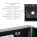 Акційний набір Lidz: мийка H5050B інтегрована Brushed Black PVD 3,0/1,0 мм + Змішувач Aria для кухні з гнучким виливом (k35) Black