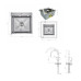 Акційний набір Lidz: мийка H5050H інтегрована Decor Honeycomb 2,5/0,5 мм LDH5050DEC48365 + Змішувач Aria для кухні з гнучким виливом (k35) Grey