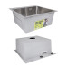 Акційний набір Lidz: мийка H5050H інтегрована Decor Honeycomb 2,5/0,5 мм LDH5050DEC48365 + Змішувач Aria для кухні з гнучким виливом (k35) Grey