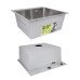 Акційний набір Lidz: мийка H5050H інтегрована Decor Honeycomb 2,5/0,5 мм LDH5050DEC48365 + Змішувач Aria для кухні з гнучким виливом (k35) Grey