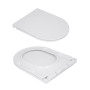 Унитаз напольный Qtap Presto безобідковий з сідінням Soft-close QTPRE27W51022
