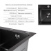 Акційний набір Lidz: мийка H4545 Black PVD Decor 2,5/0,5 мм + Змішувач Aria для кухні з гнучким виливом (k35) Black