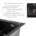 Акционный набор Lidz: мойка H4545 Black PVD Decor 2,5/0,5 мм + Смеситель Aria для кухни с гибким изливом (k35) Black