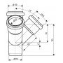 Хрестовина каналізаційна двоплощинна Ostendorf-OSMA HT-System PLUS d110/110/50/50×45°