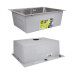 Акційний набір Lidz: мийка H6050H інтегрована Decor Honeycomb 2,5/0,5 мм LDH6050DEC48370 + Змішувач Aria для кухні з гнучким виливом (k35) Grey