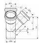 Хрестовина каналізаційна двоплощинна Ostendorf-OSMA HT-System PLUS d50/50/50/50×45°