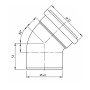 Коліно каналізаційне редукційне Ostendorf-OSMA HT-System PLUS d40/32×88°