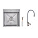 Акційний набір Lidz: мийка H5050H інтегрована Decor Honeycomb 2,5/0,5 мм LDH5050DEC48365 + Змішувач Aria для кухні з гнучким виливом (k35) Grey