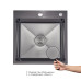 Акционный набор Lidz: мойка интегрированная Decor Black PVD Honeycomb 2,5/0,5 мм + Смеситель Aria для кухни с гибким изливом (k35) Black